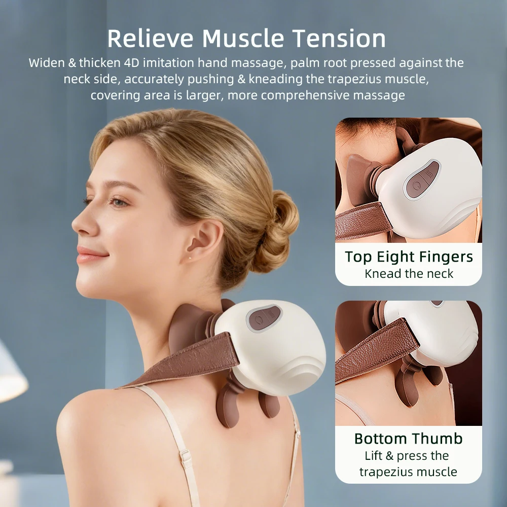 Neck Shoulder Massager Kneading Muscles Massage Pillow Muscle Relax Multifunctional Neck And Shoulder Relaxing Massage