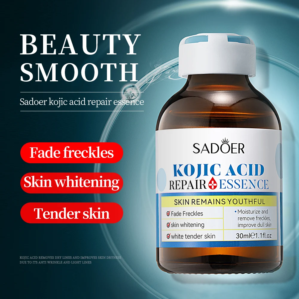 SADOER Kojic Acid Facial Serum for Face Moisturizing Whitening Anti Wrinkles Anti-aging Freckle Removal Facial Essence