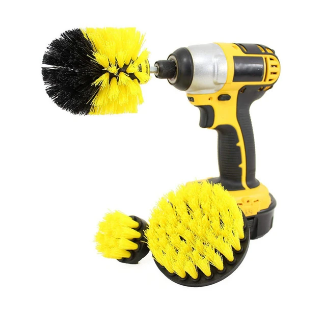 3PCS Drill Brush Power Scrubber Drill Attachments For Carpet Tile Grout  Cleaning