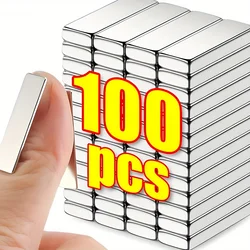 Industrial Rectangular Metal Magnets, 20x10x3mm, 20/50 Pack (100pcs 20x10x3mm)