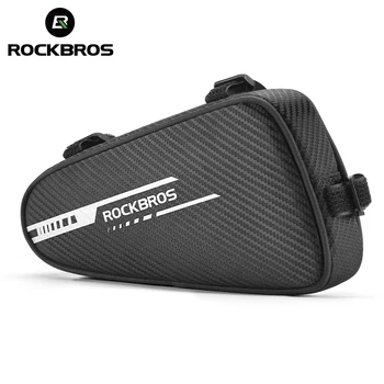 ROCKBROS Spedizione locale Borsa da bici da 1,2 litri Tasche laterali Borsa da ciclismo triangolare con tubo in twill Giro senza borsa touch Accessori per biciclette
