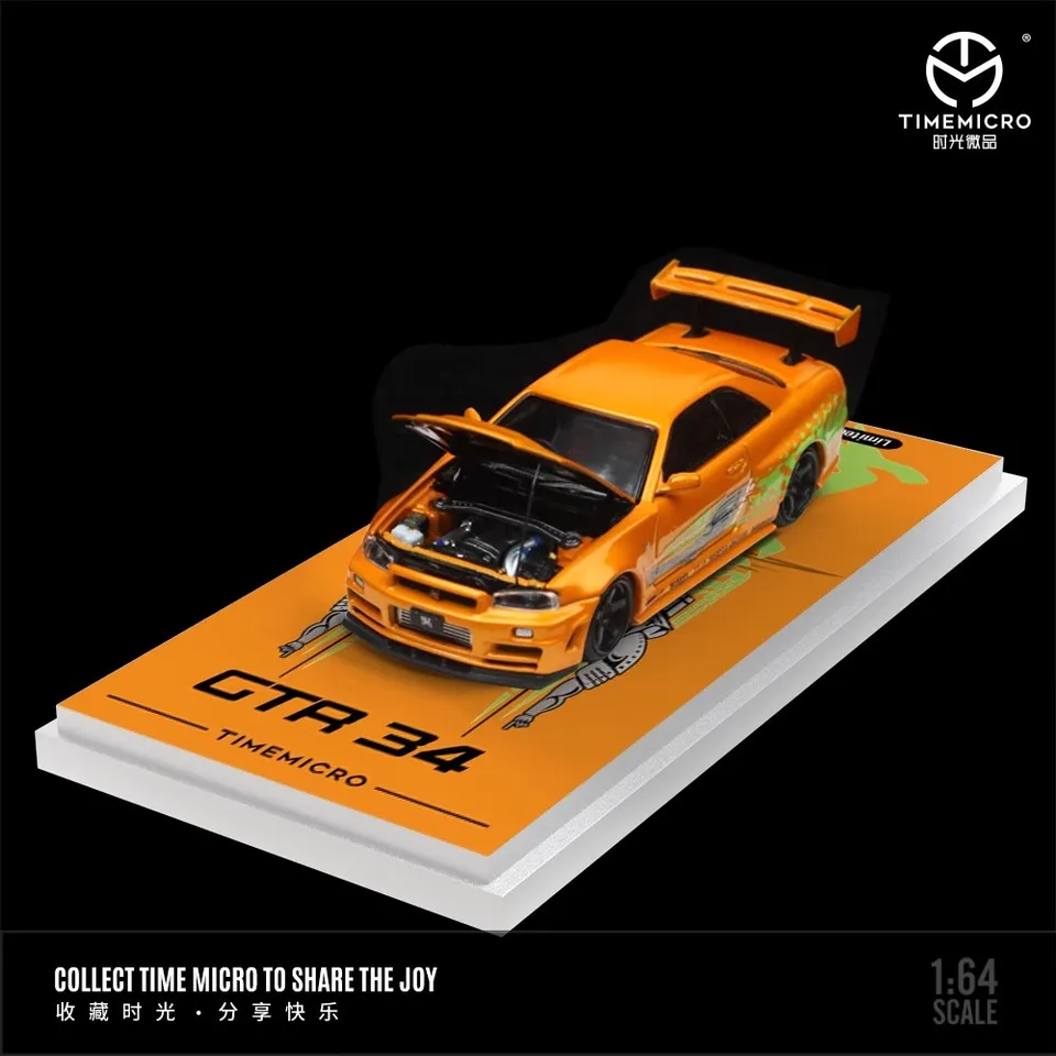 Time Micro 1:64 GTR R34 Hız Ve Tutku pres döküm model araba