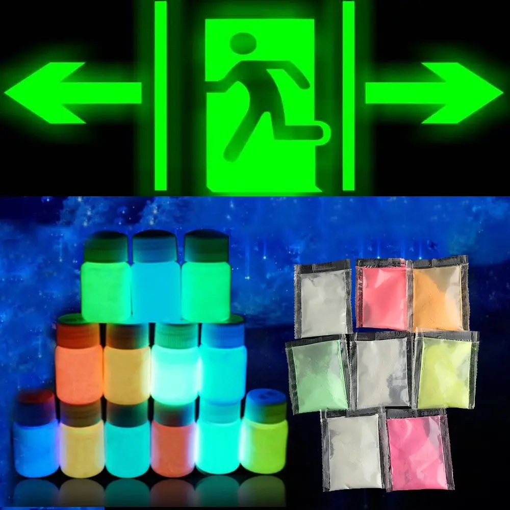 Festival Decoration Nail Glitter Super Bright Art Dust Pigment Neon Phosphor Glow In The Dark Fluorescent Powder