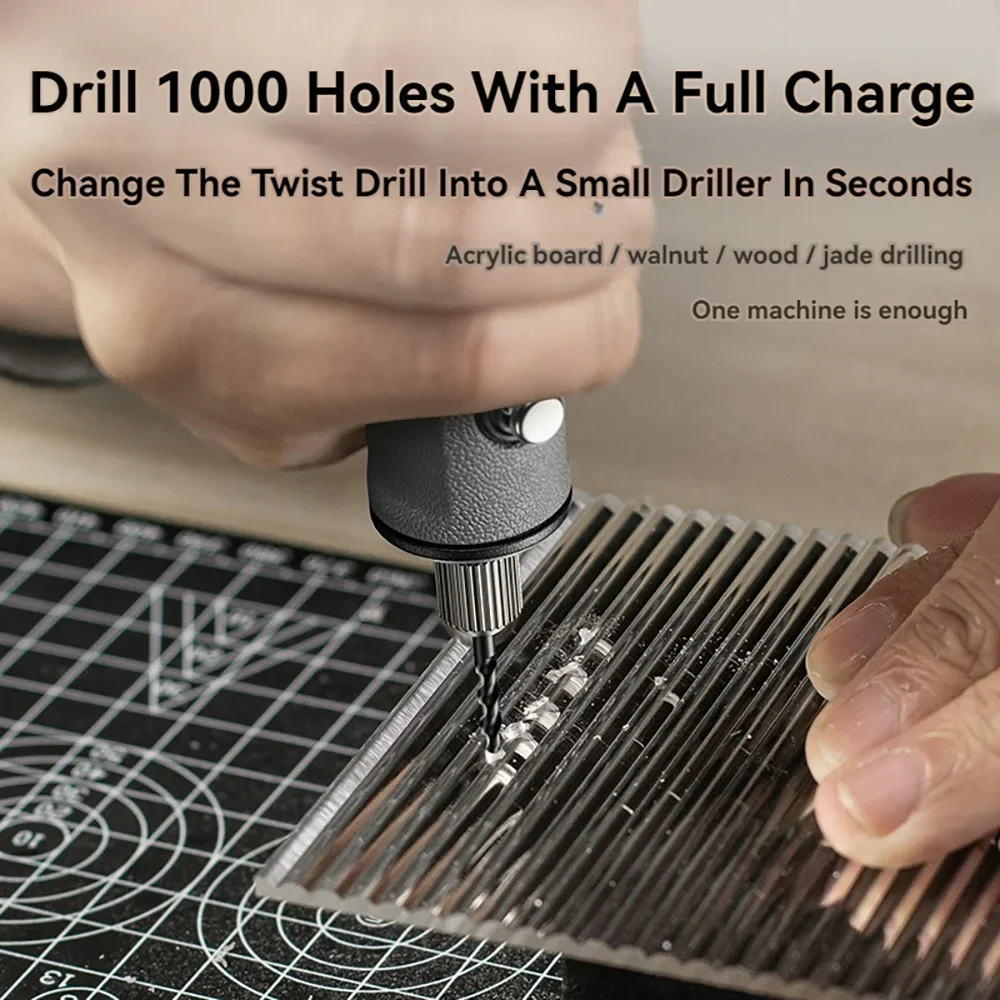 5-speed Regulation Touch Screen Cordless Electric Drill Mini Rotary Tool Grinder Wireless Hand Drill Kit Tools Engraving Set 4