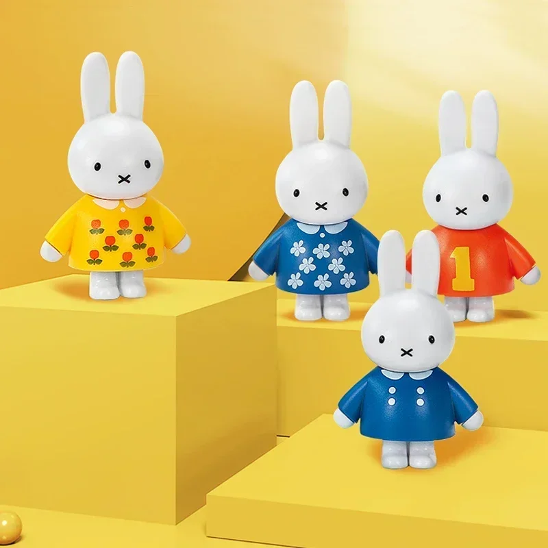 

Original Anime Miffys Rabbit Action Figure Cute Kawaii Rabbits Animation Series Doll Model Toys Collectible Ornaments Kids Gifts