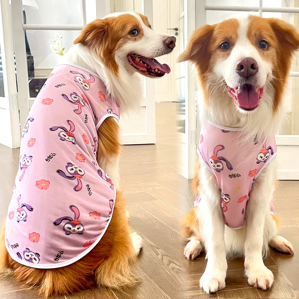 thumbnail image 1 of Ropa ultradelgada para perros grandes, de malla transpirable, chaleco refrescante de verano para mascotas, para perros pequeños, medianos y grandes, estampado bonito, camiseta barata para cachorros y, 1 of 5