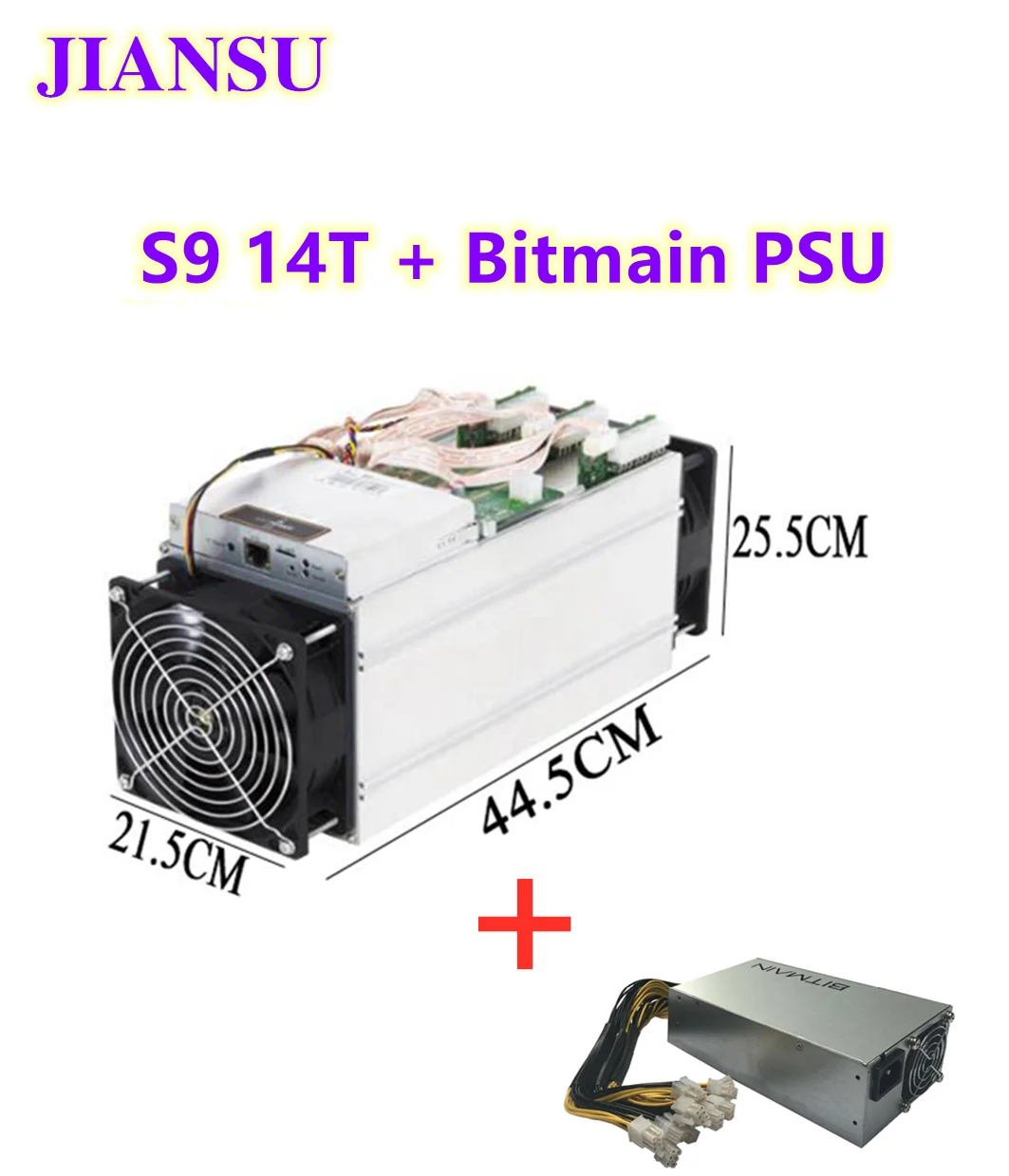 Usato Antminer S9 14T 14000Gh/S 14Th/S Bitmain Con Psu S9 Bitcoin Miner 16Nm 1372W Bm1387 Consegna Minatore Entro 48 Ore
