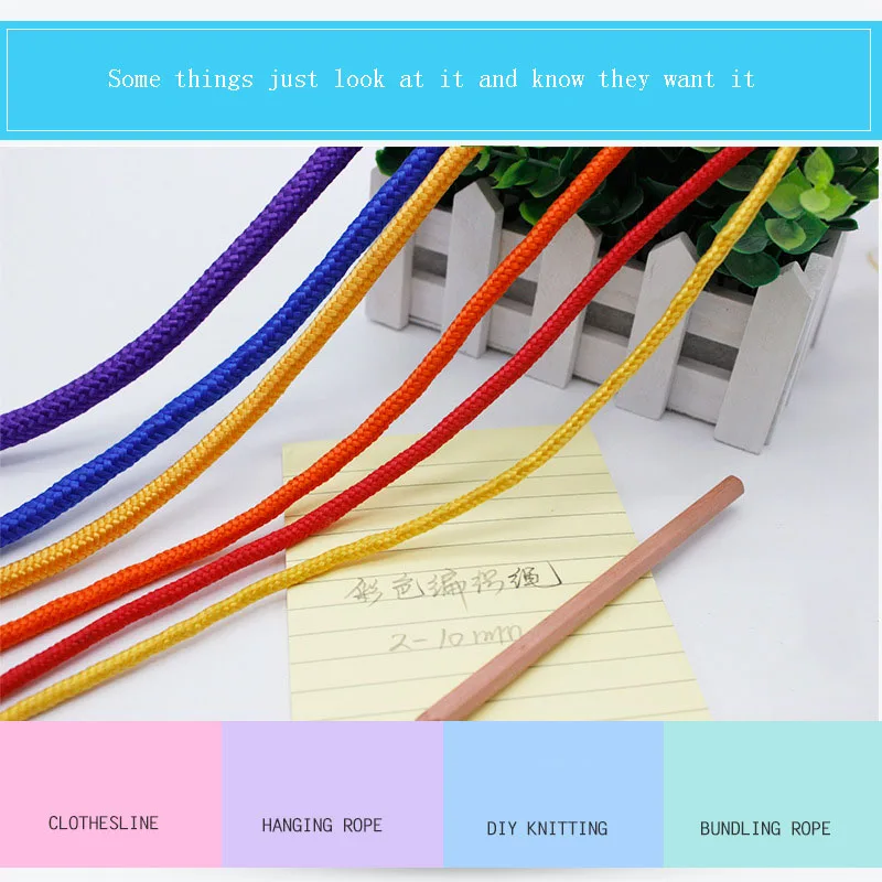10M 3mm Parachute Cord Lanyard Rope Type Climbing Camping Survival Equipment DIY Jewelry Making Home Decoration