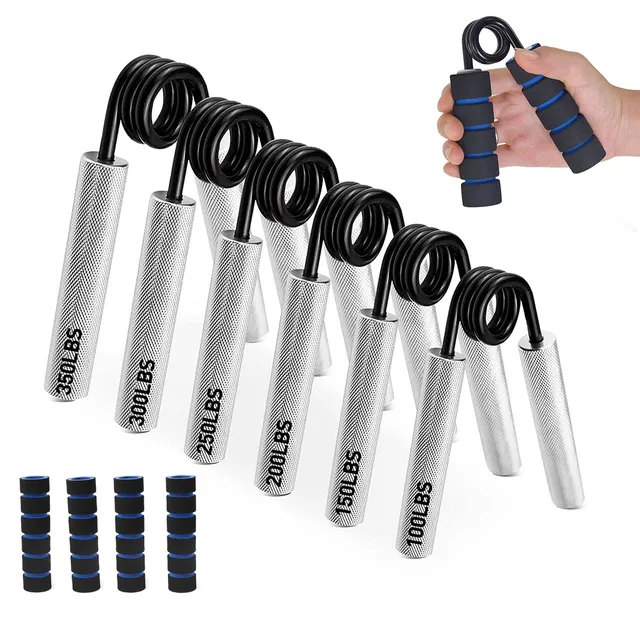 Aluminum Hand Grip Gym Fitness Finger Exerciser Arm Strength Trainer Muscle Recovery Rehabilitation Developer Gripper