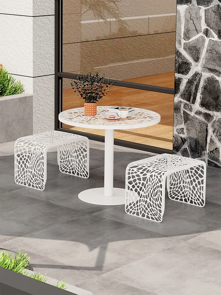 Designer Outdoor Balcony Living Room Cafe Dessert Shop Round Table