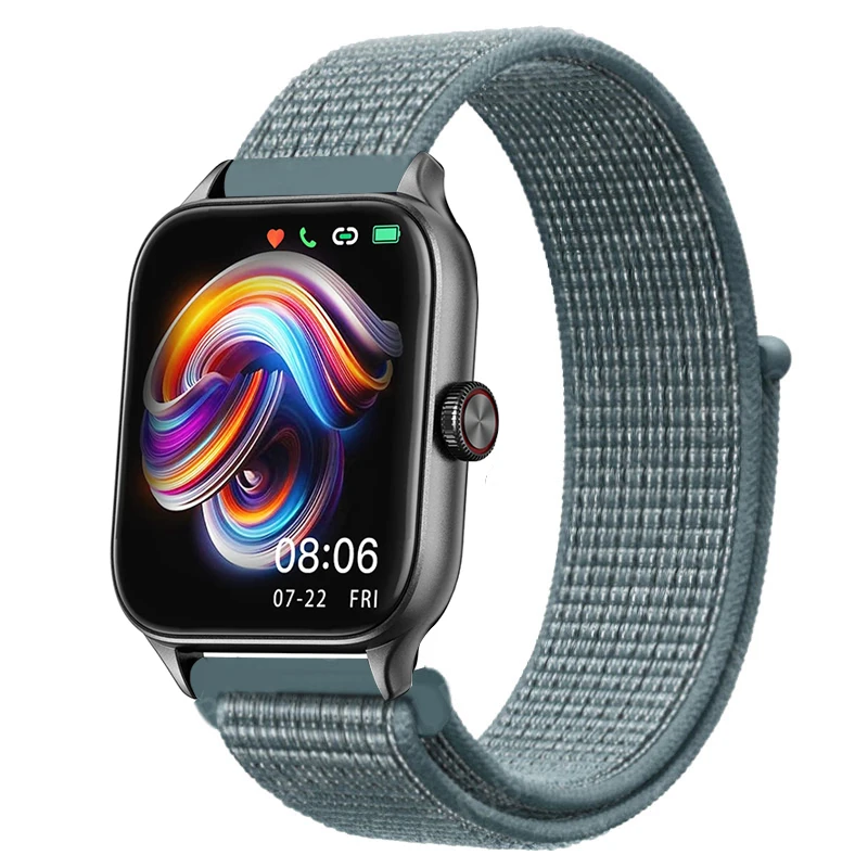 Sport Nylon Loop Bracelet Strap, 22mm or 20mm, Compatible with Popular Smartwatches