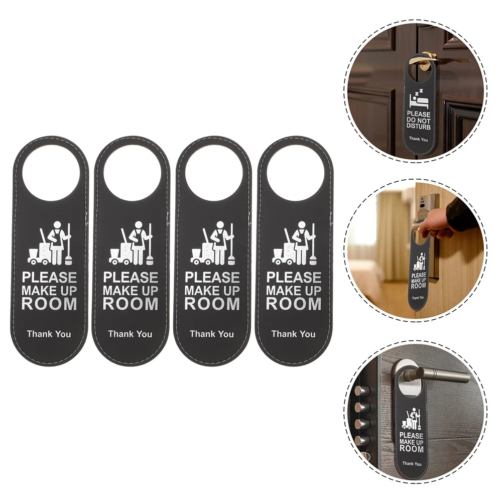 

Double-side Hotel Door Make Hanger Signs Doorknob Door Hanger Sign Make Up Room Sign for Hotel