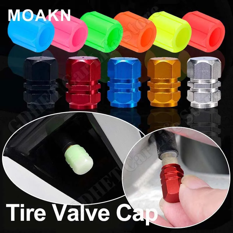 CarTireValveCapsLuminousCarTireWheelStemAirValveCap