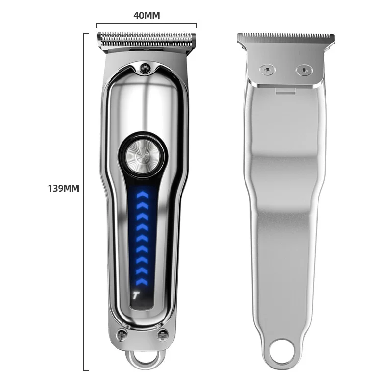 Silver Stainless Steel Hair Clipper For Profressional Barbers & Personal Self-Cutting Trims All Types Of Hair, Beard, Mustache 3