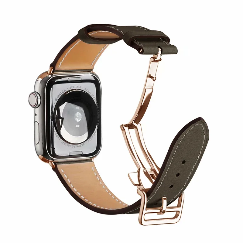 Premium Genuine Leather Watch Strap - Elegant Wristband