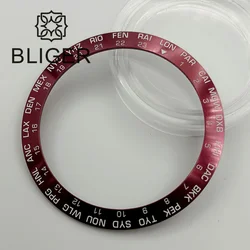 BLIGER Multicolor Watch Bezel Insert for Men's Automatic Watches (Red 02)