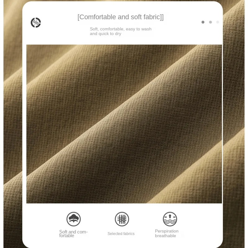 2024 Summer New Cargo Casual Solid Color Shorts Men Clothing Straight Drawstring Big Pockets Men Pants AZ839-1