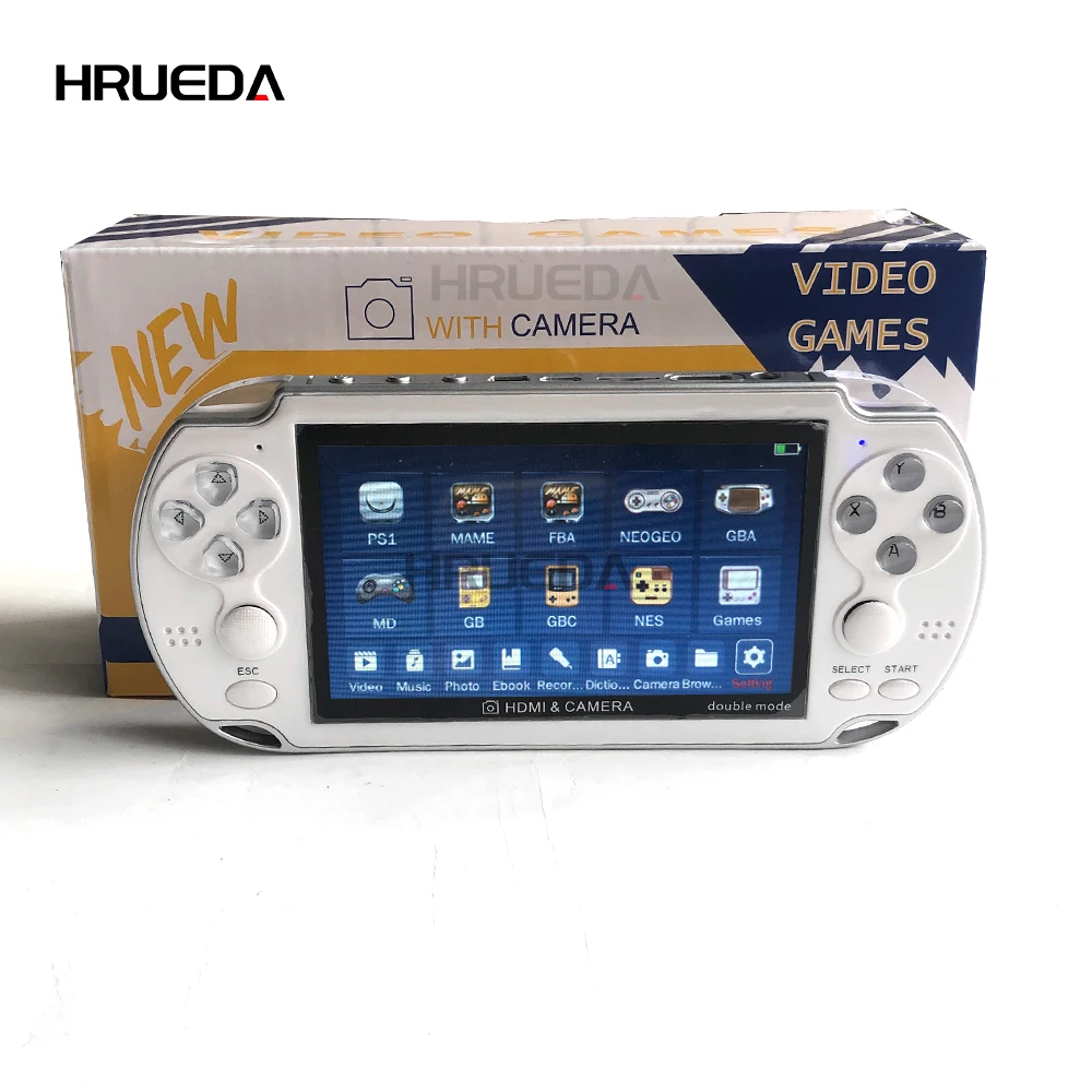 Câmera Portátil do Console do Jogo de Vídeo 4.3 Polegada Tela Colorida Consoles de Jogo Handheld do Joystick do Jogador de Jogo Duplo 10000 Mais Jogos 8gb - Image 3
