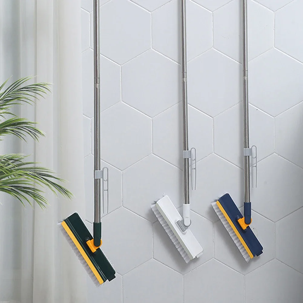 Floor Scrub Brush 3 In 1 Long Handle Removable Adjustable Wiper Broom