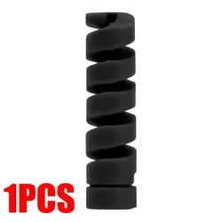 Silicone Cable Winder and Protector for USB - C Charging Cables (Black - Universal)