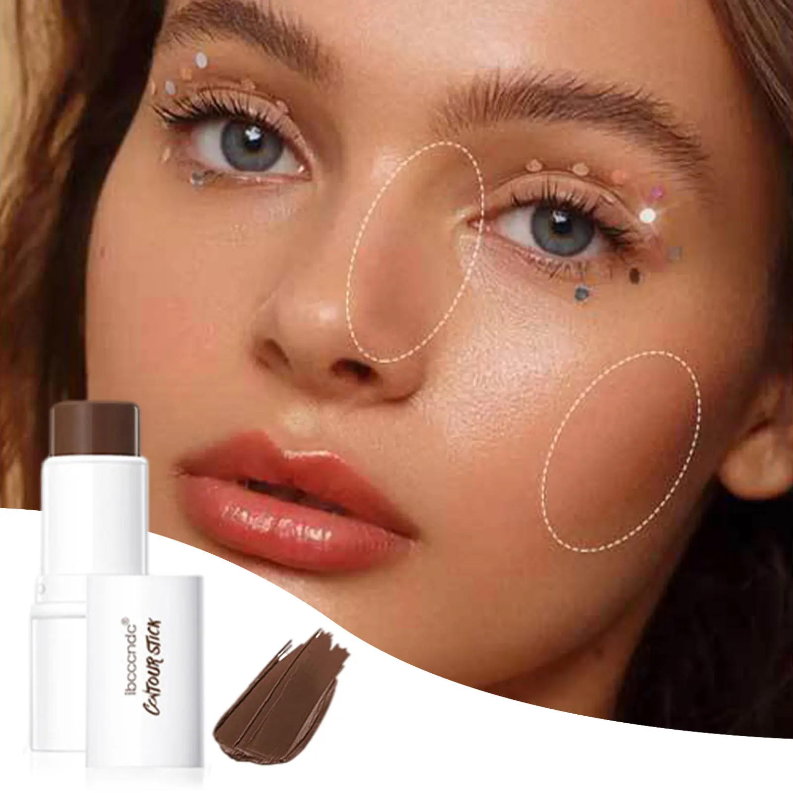 Highlighter Makeup Glitter Contouring Bronzer For Face Blush Sticks