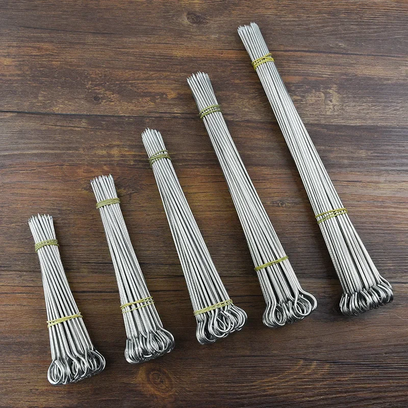 Roast duck sewing needle stainless steel sealing fork roast goose with ring string halogen duck neck needle barbecue Barbecue Skewers Barbecue Tools