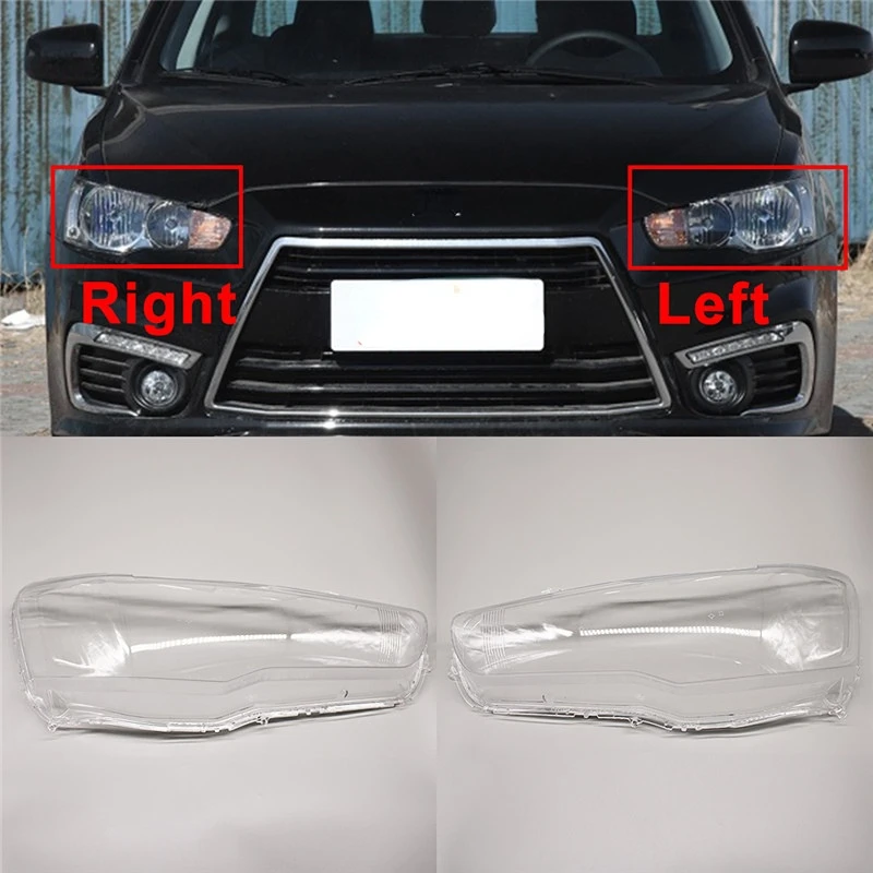 Car Front Headlight Cover For Mitsubishi Lancer Ex 20102016 Auto