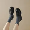 Women Leather Platform Loafers Fashion Slip on Chunky Shoes Retro Style Female Officel Pumps Moccasins Women's Mary Jane Shoes 3