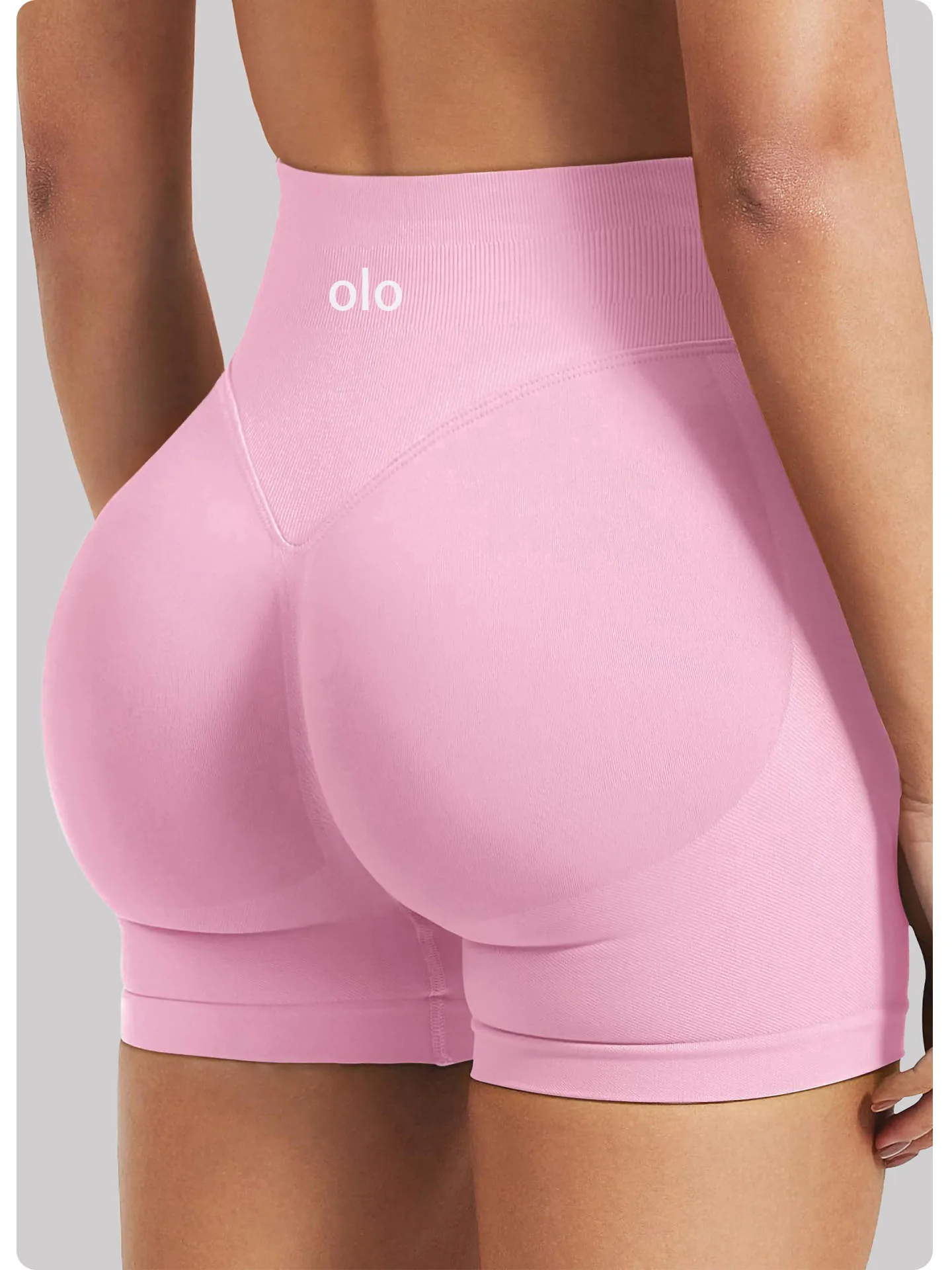 Yoga shorts luxury high waisted hip lifting quick drying sports pants high elasticity seamless women's clothing fitness shorts 3