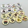 Pokemon Anime Gold Plated-Silver Plated Collectible Coin + Acrylic Case Pikachu Venusaur Eevee Charizard Game Coin Birthday Gift 1
