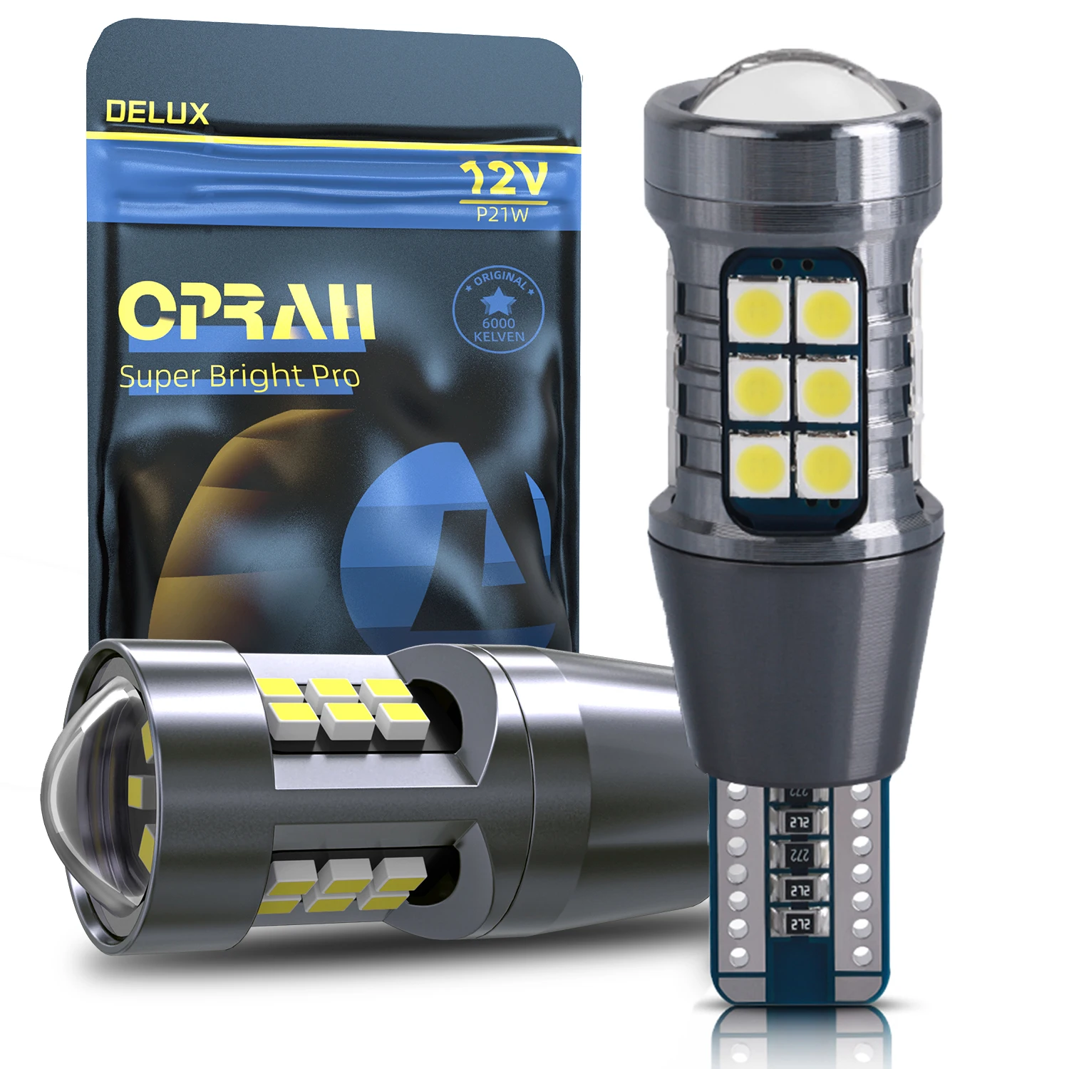 

Oprah 2pcs High Bright 921 T15 W16W LED Lights Canbus No Error For Car Backup Reverse Lamp Tail Signal Bulb 12V White Red Yellow