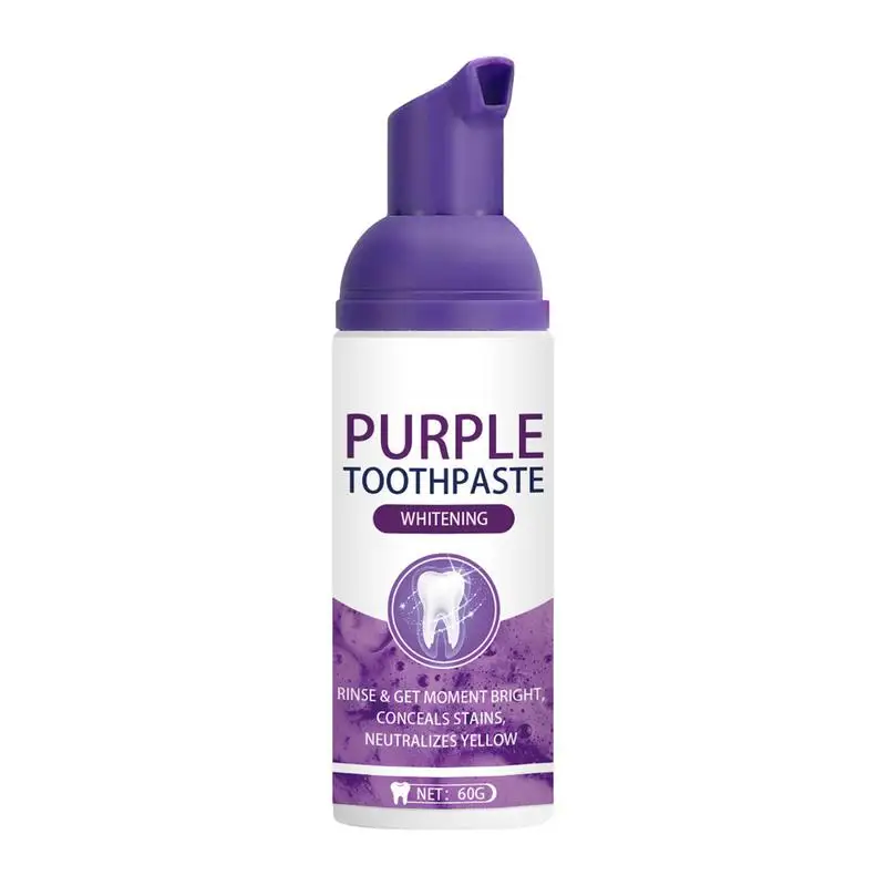 

Purple Toothpaste 60g Freshen Breath Toothpaste Plant Extracts Teeth Cleaning Accessory For Travel Work Study And Business Trip