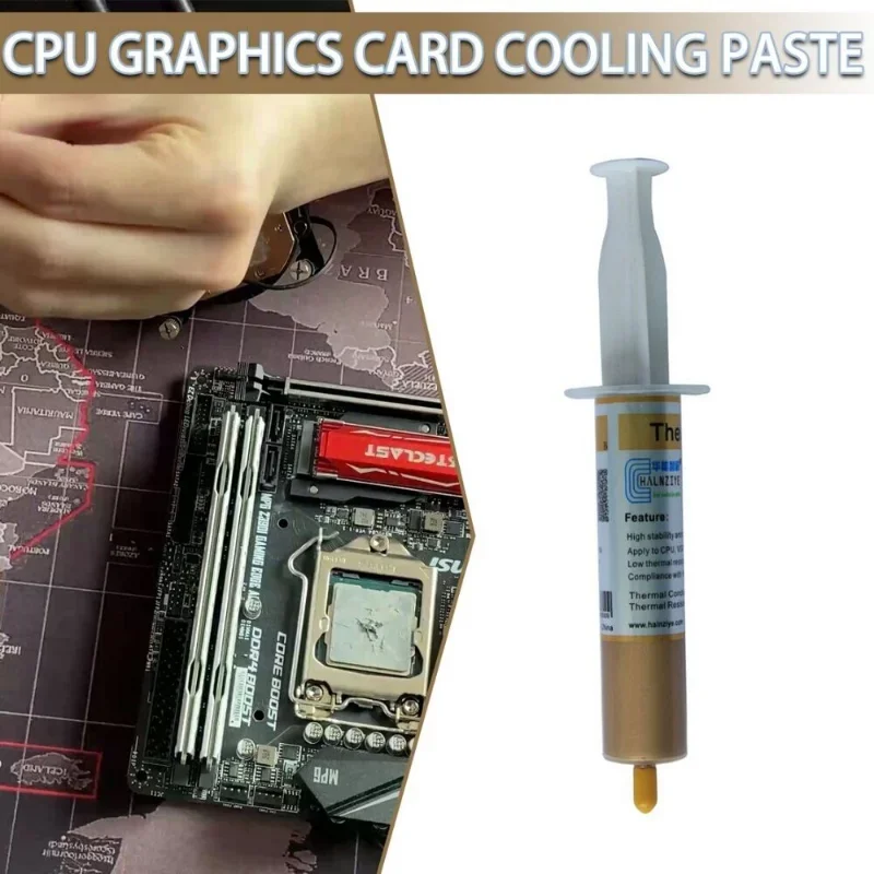 Thermal Paste HY610 Gold 30g/HY883 CPU Thermal Grease Thermal Paste Syringe