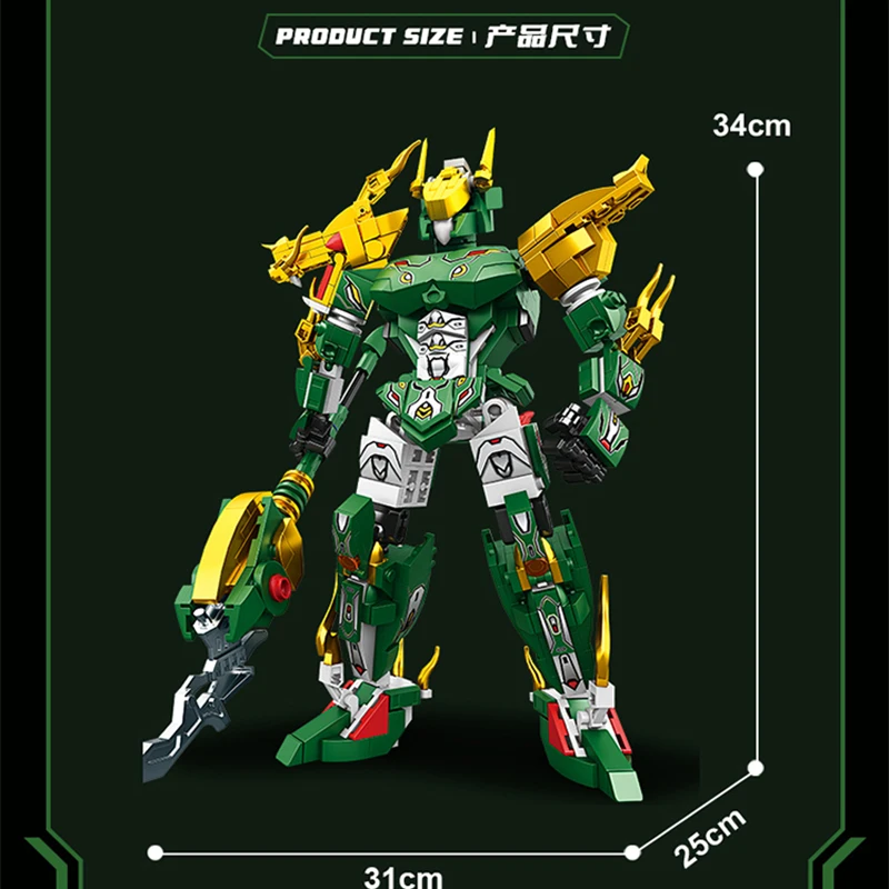 Creative DIY Assemble Animal Pony Building Blocks Transforming Robot Mecha Warri