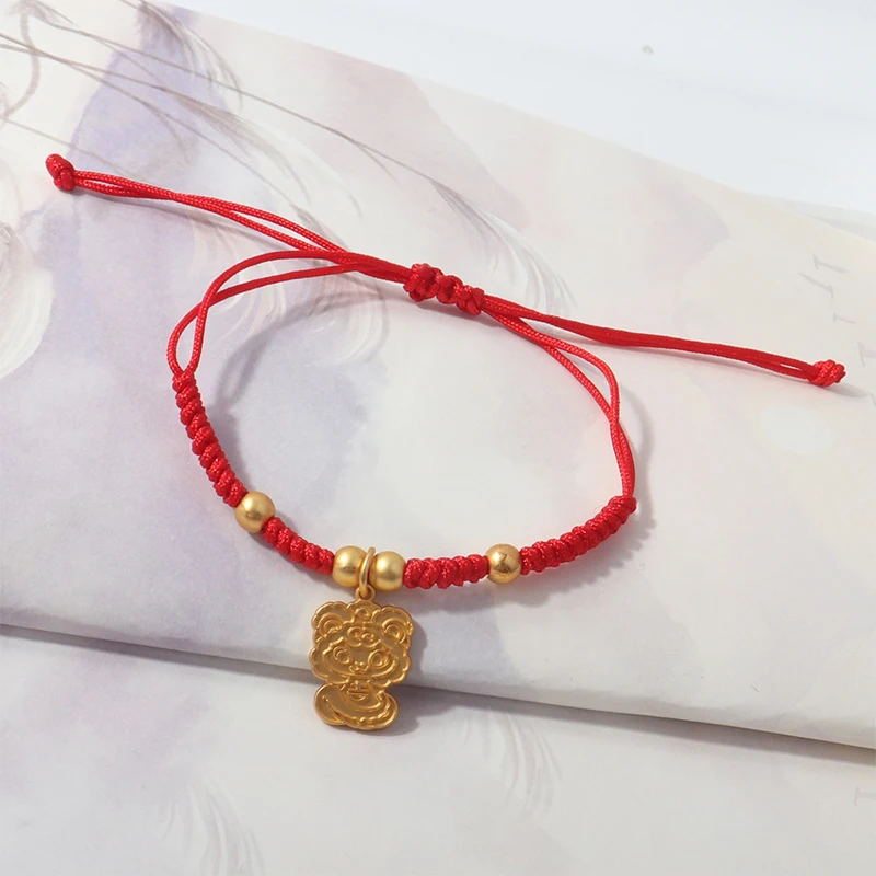 Chinese New Year Red Bracelet New 2026 Unisex Natural Zodiac Lucky