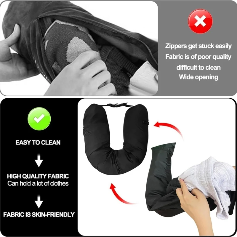 Travel Neck Pillow That You Stuff With Clothes Portable Outdoor Travel Storage Dropship 4