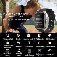 New Smart Watch Android Phone 2.01'' Infinite Screen Bluetooth Call Blood Oxygen/Pressure Monitoring Smart Watch Women Men Band - Image 5