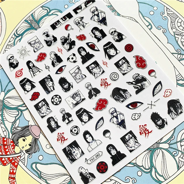 TSC-119 TSC-282 TSC-130  Japanese hot blooded anime 3D Back glue Nail Art Stickers Decals Sliders Nail ornament decoration TSC-282