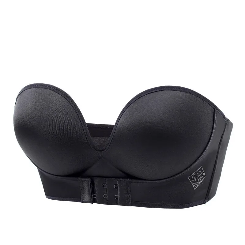 Women Front Closure Push Up Bra Strapless Bras Backless Bra