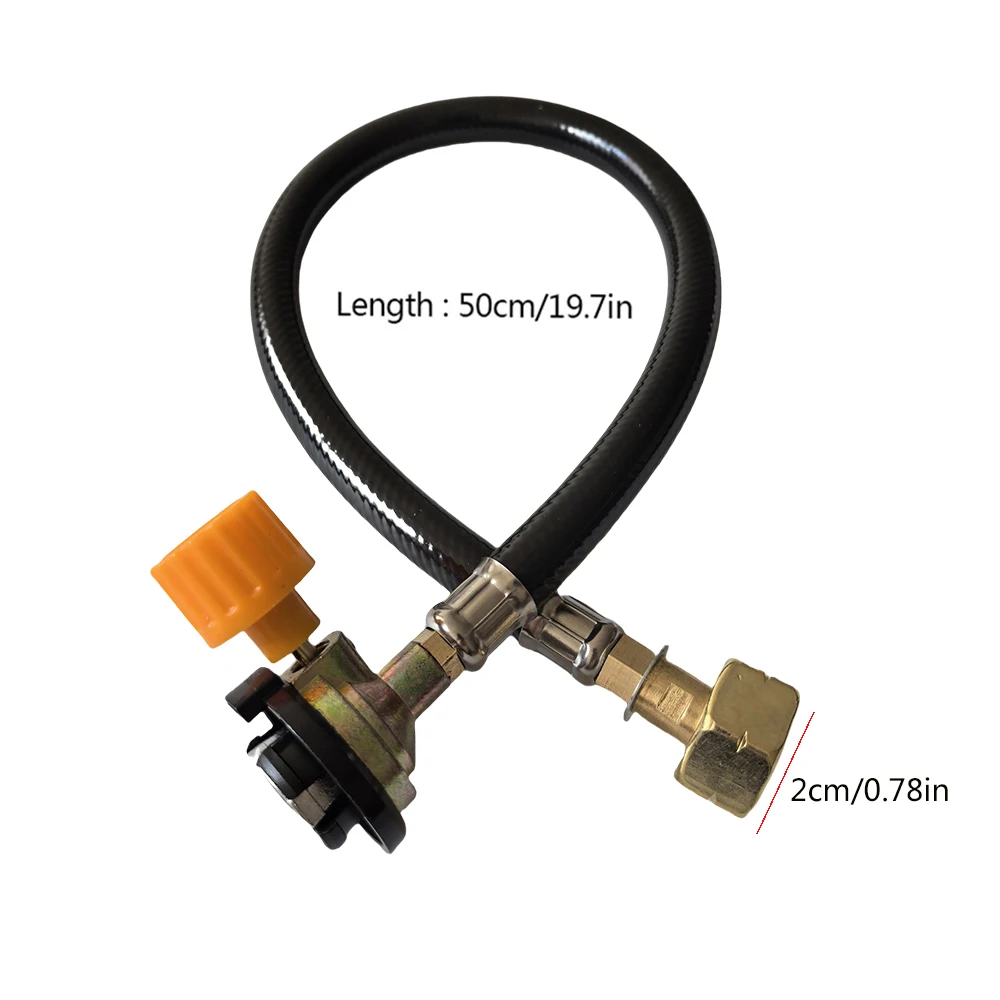 Leakproof Braided Gas Refill Hose with Rubber Adapter and Filling Coupler Accessories