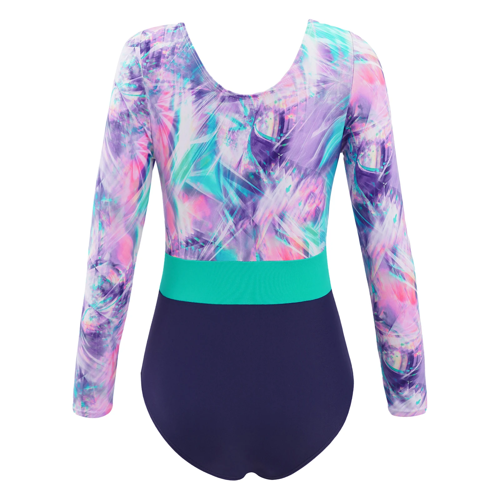 Toddler Girls Kids Ballet Dancing Leotards Bodysuit Gymnastics Dancewear Long Sleeves High Waist Stretchy Yoga Leotard Jumpsuit
