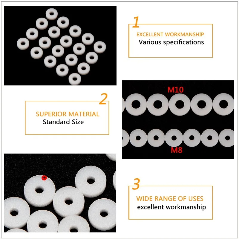 Pneumatics O Ring Gasket 50pcs M10 M8 PTFE O-Ring Gasket Air Seal Sealing Washer for High Pressure Mini Gauge Quick Couplers Socket Fittings