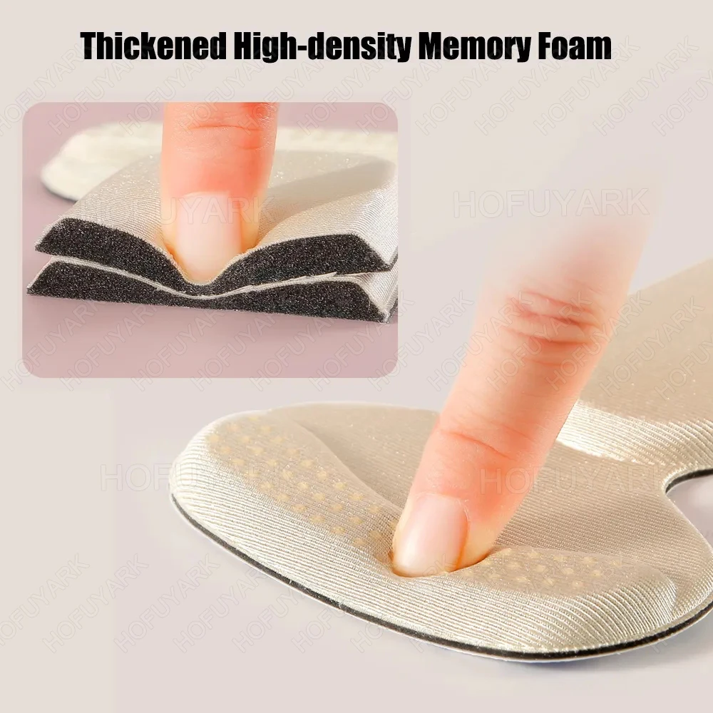 Heel Pads for Shoes Too Big Adjust Size Sponge Heel Protector Stickers High Heels Pain Relief Inserts Foot Insoles Women 6pcs shoe insoles