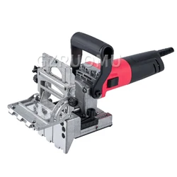 HT8818 Portable Woodworking Tenoning Machine 760W Electric Slotting Handheld Grooving DIY Wooden Board Seamless Splicing Tool