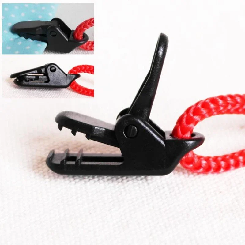10pcs/lot Tent Pull Point Clip Hook Outdoor Camping Hook Buckle Windproof Rope Clamp Tent Accessories Clothes Clips Clothespin