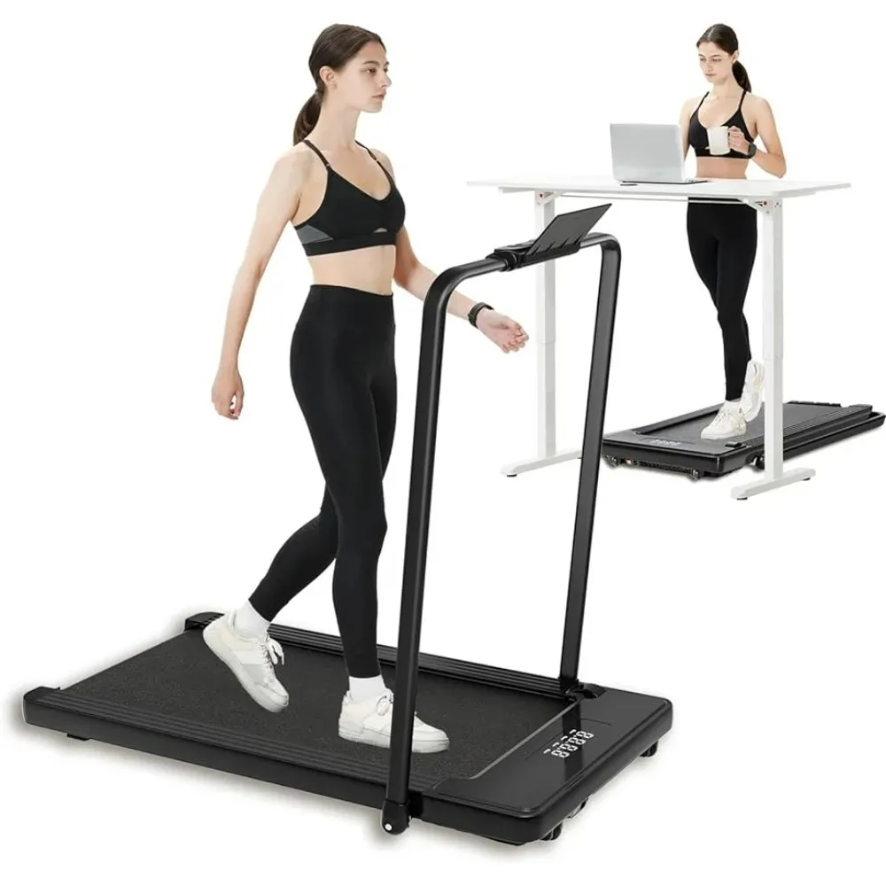 

Treadmill 2 in 1 Folding , Under Desk Smart Walking Pad, Installation-Free， Home/Office Gym Cardio Fitness Treadmill