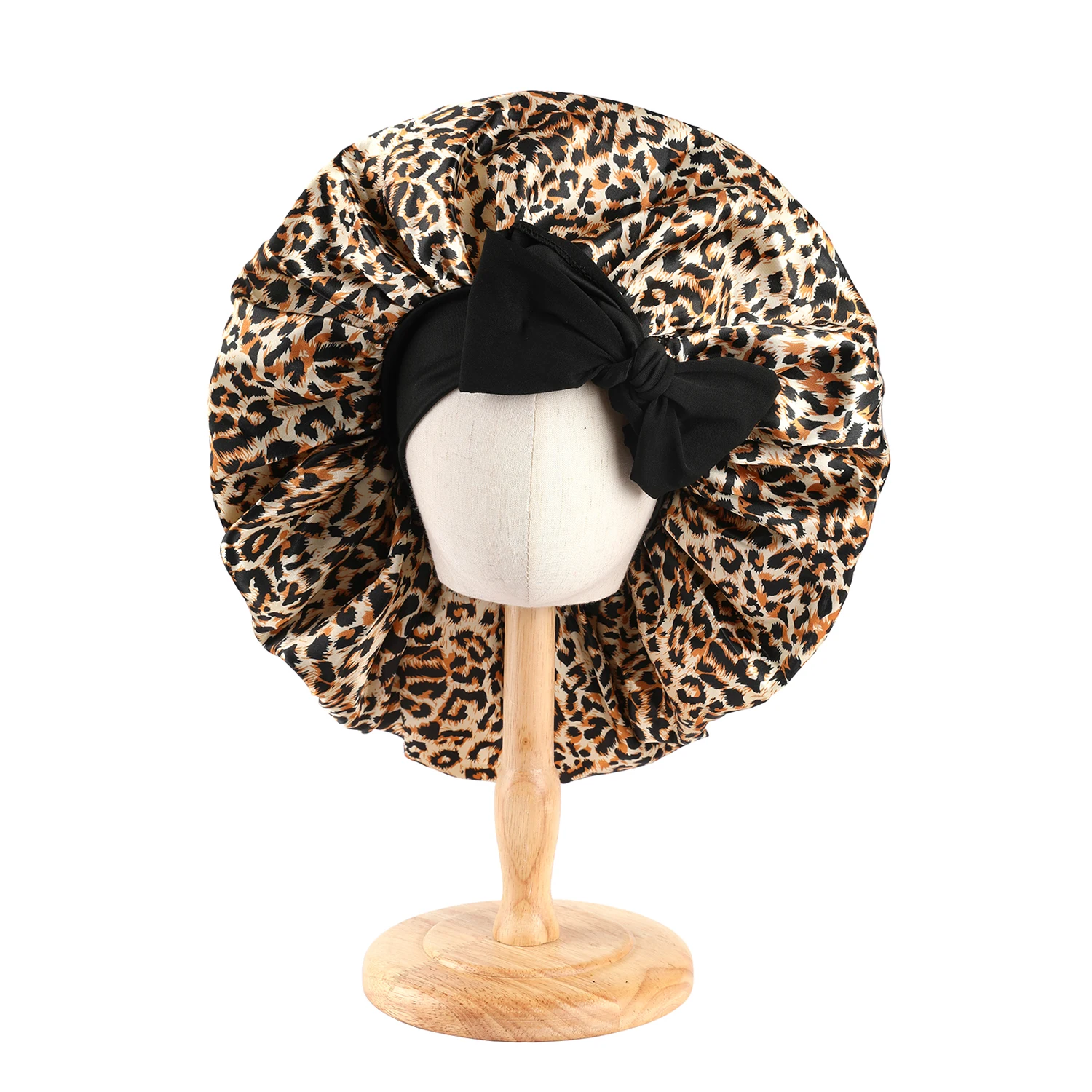 Jumbo Satin Bonnet Hair Bonnet For Sleeping, Reusable Adjusting Hair Care Wrap Cap Sleep Caps For Women 6