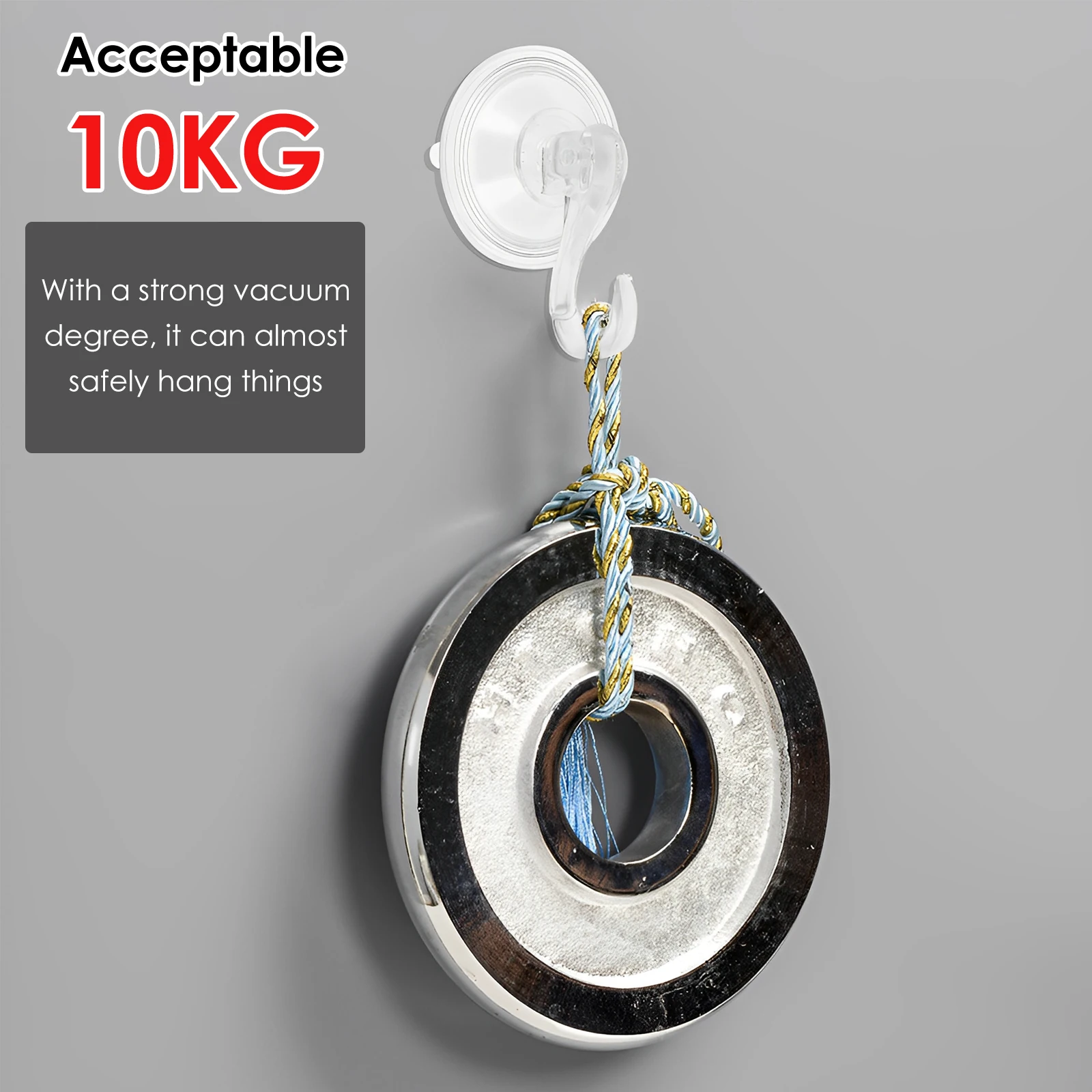 4-12Pcs Suction Cup Hook Transparent Heavy Duty Vacuum Strong Suction Cup Holder Glass Window Kitchen Bathroom Wall Towel Hook 4