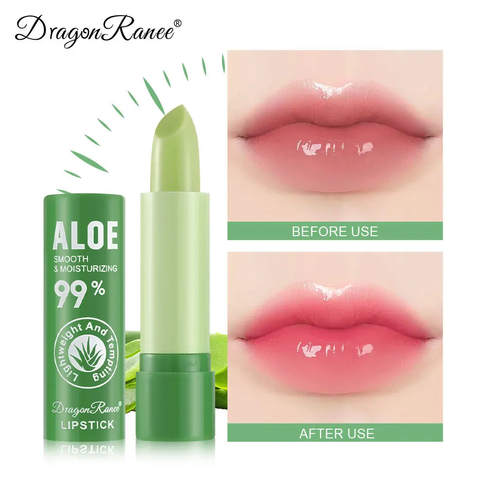 thumbnail image 1 of Spring Aloe Vera Moisturizing Lipstick Long Lasting Nouritious Lip Balm Temperature Changing Color lipgloss Lip Makeup Comestics, 1 of 4