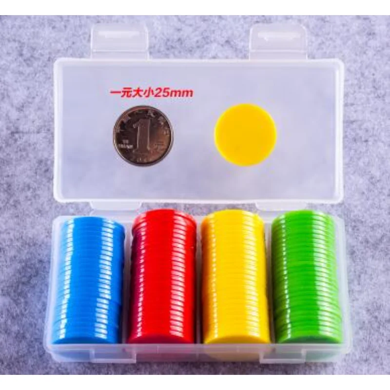 Plastic Poker Chips Casino Bingo Markers for Fun Family Club Carnival Bingo Game Supplies 25mm 9 Colors 100Pcs poker chips math bingo chips